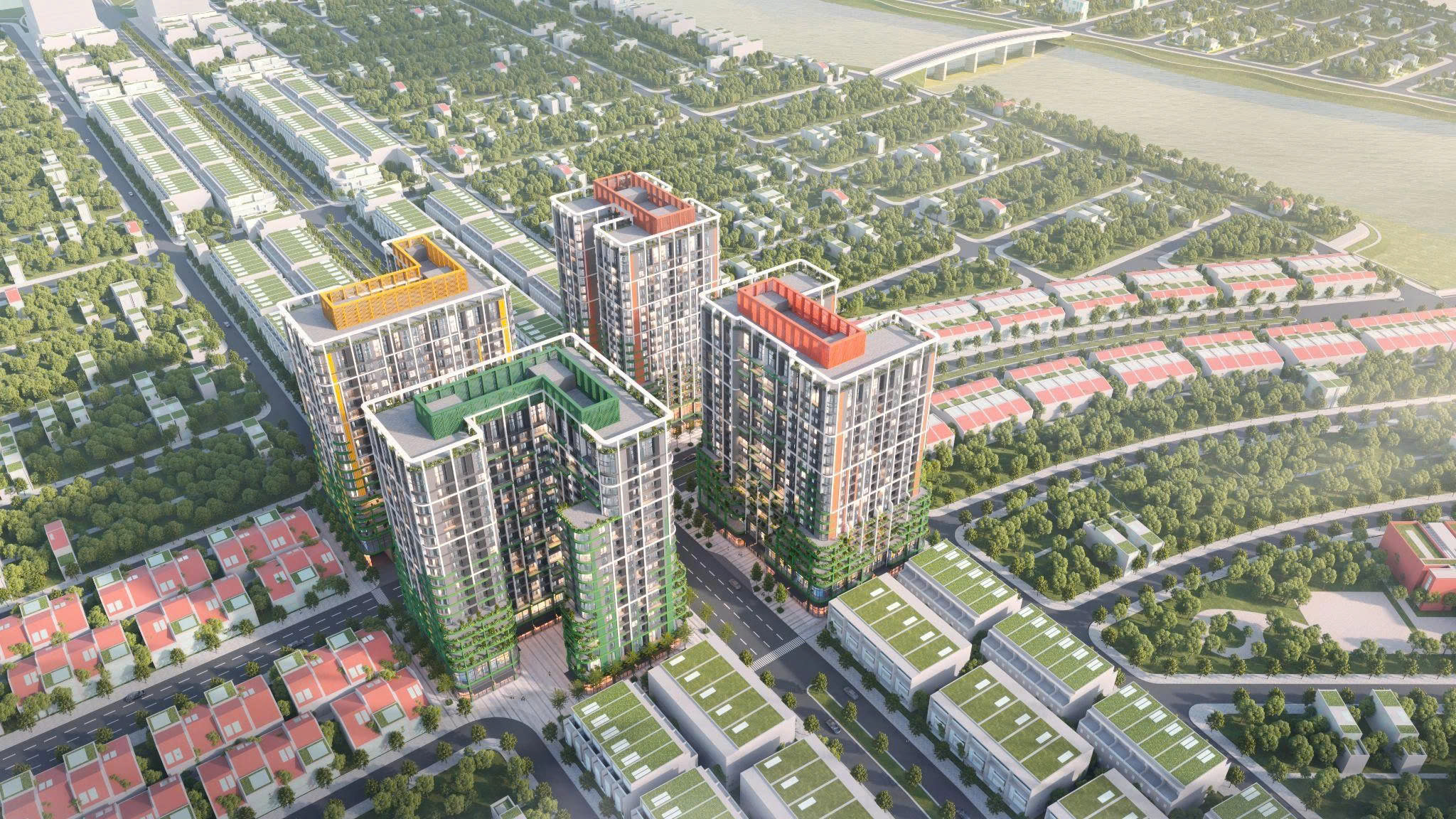 Bốn tòa tháp mang tính biểu tưởng của dự án FourS Tower.