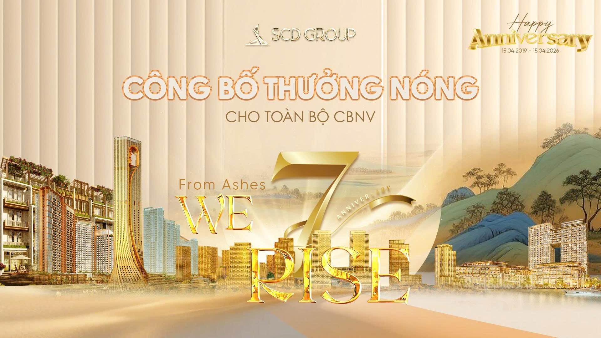 SCD Group công bố thưởng tri ân toàn thể CBNV nhân dịp kỷ niệm 7 năm thành lập