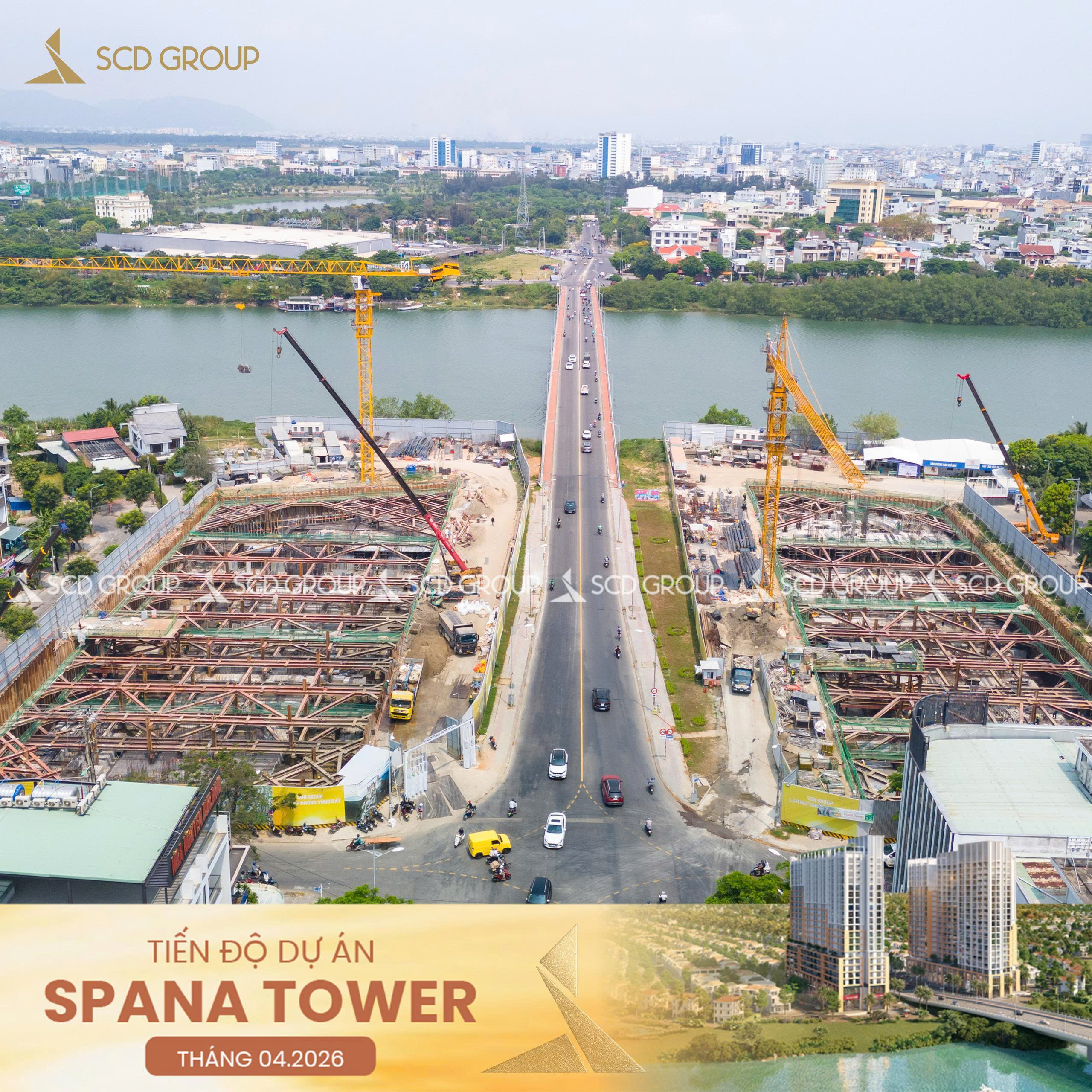 Spana Tower tháng 04/2026: Tăng tốc thi công, chuẩn bị đóng nắp hầm tại trung tâm Hòa Xuân - Hình 2