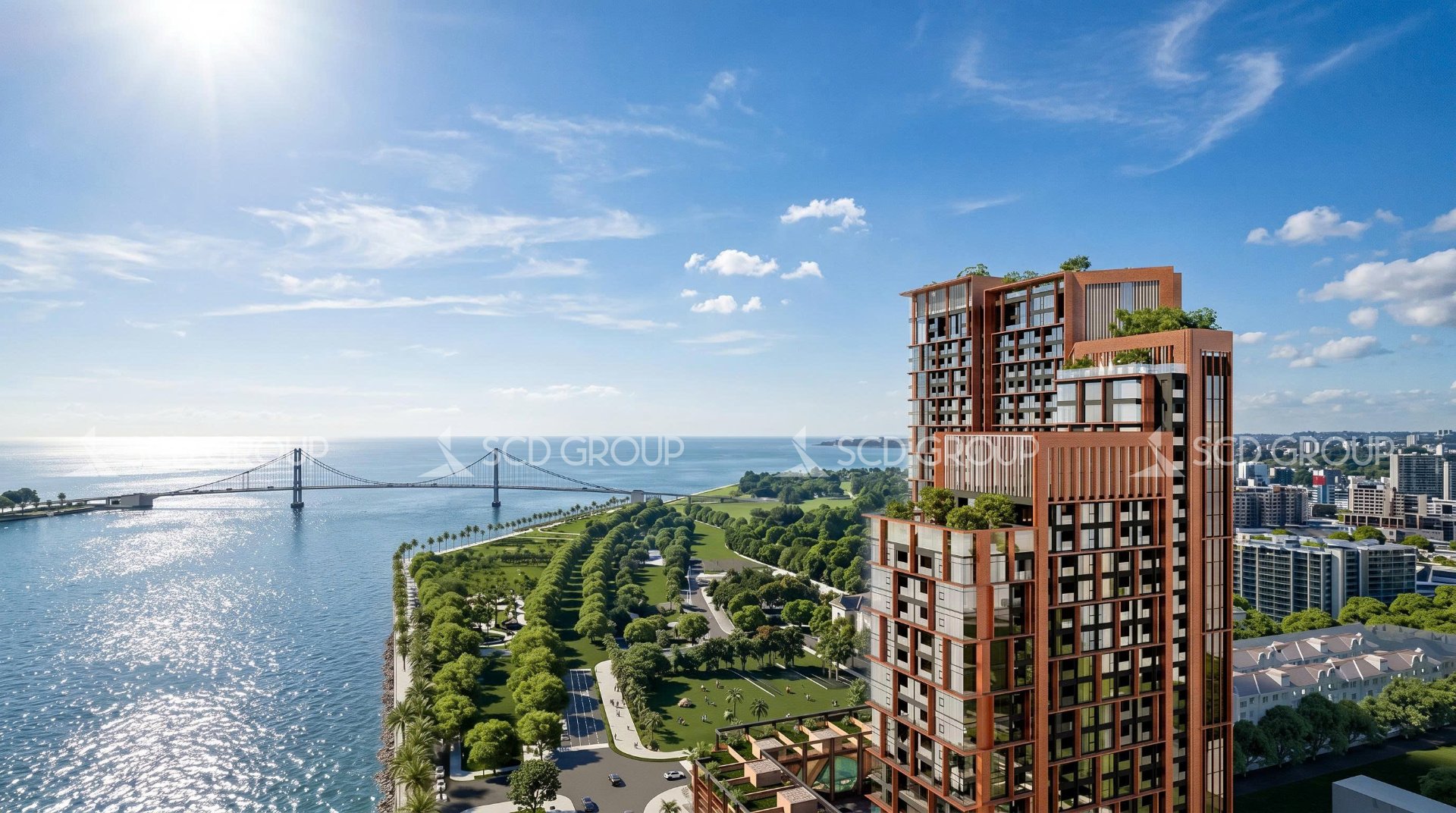 Vị trí độc bản tầm view hướng thẳng ra Sông Hàn của Symphony Residence. Ảnh: Sun Property.