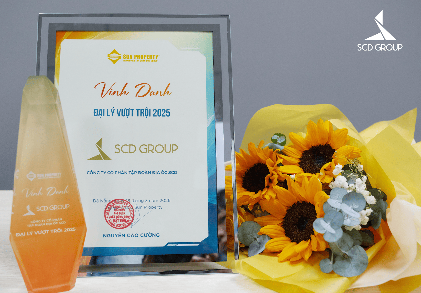 SCD Group được xướng tên trong hạng mục “Đại lý kinh doanh vượt trội 2025”.
