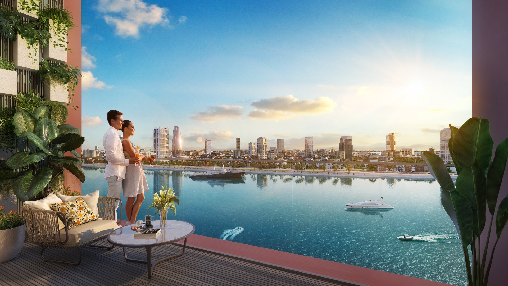 Tầm nhìn hưởng trọn pháo hoa DIFF tại căn hộ cao cấp tòa Sun Symphony Residence. Ảnh: Sun Property.