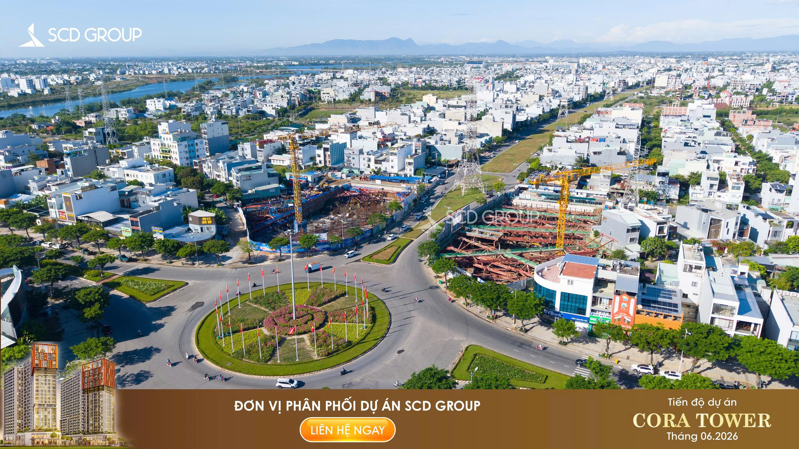 Cập nhật tiến độ Cora Tower tháng 6/2026.