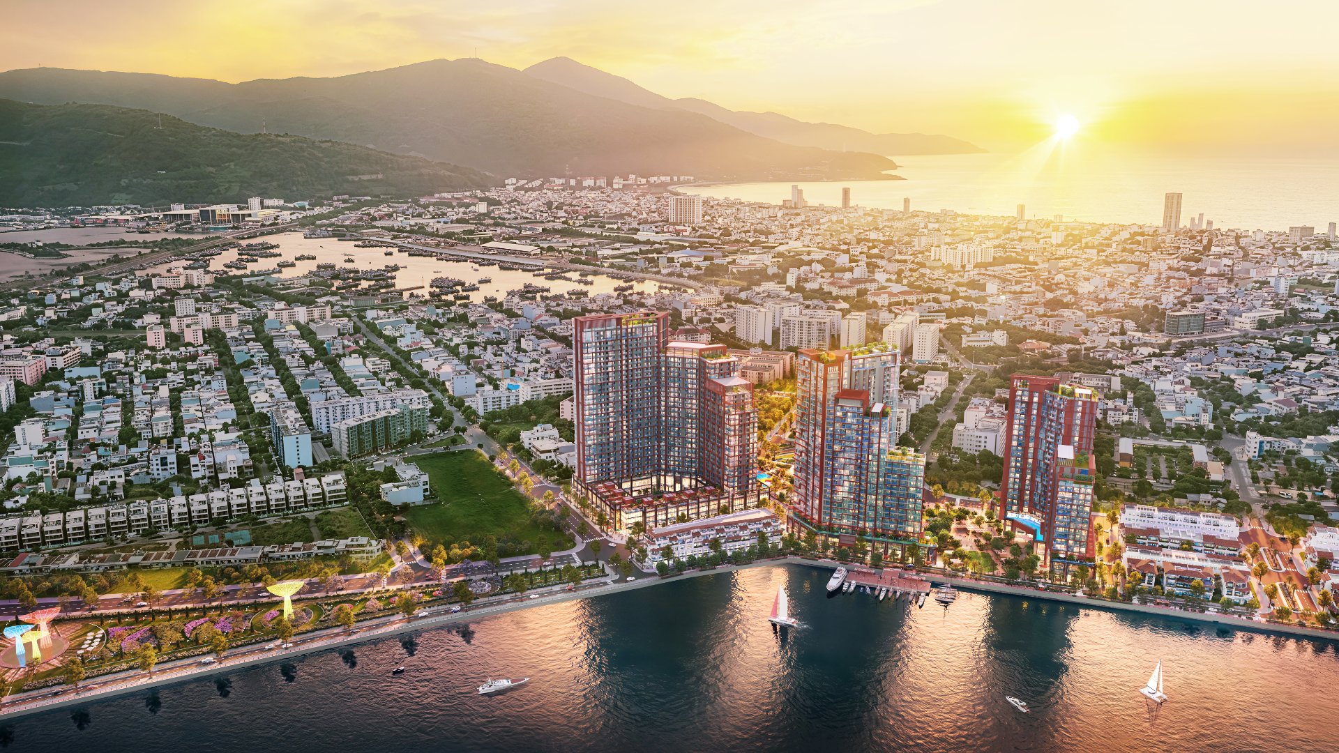 Tổ hợp dự án Sun Symphony Residence bên bờ sông Hàn. Ảnh: Sun Property.