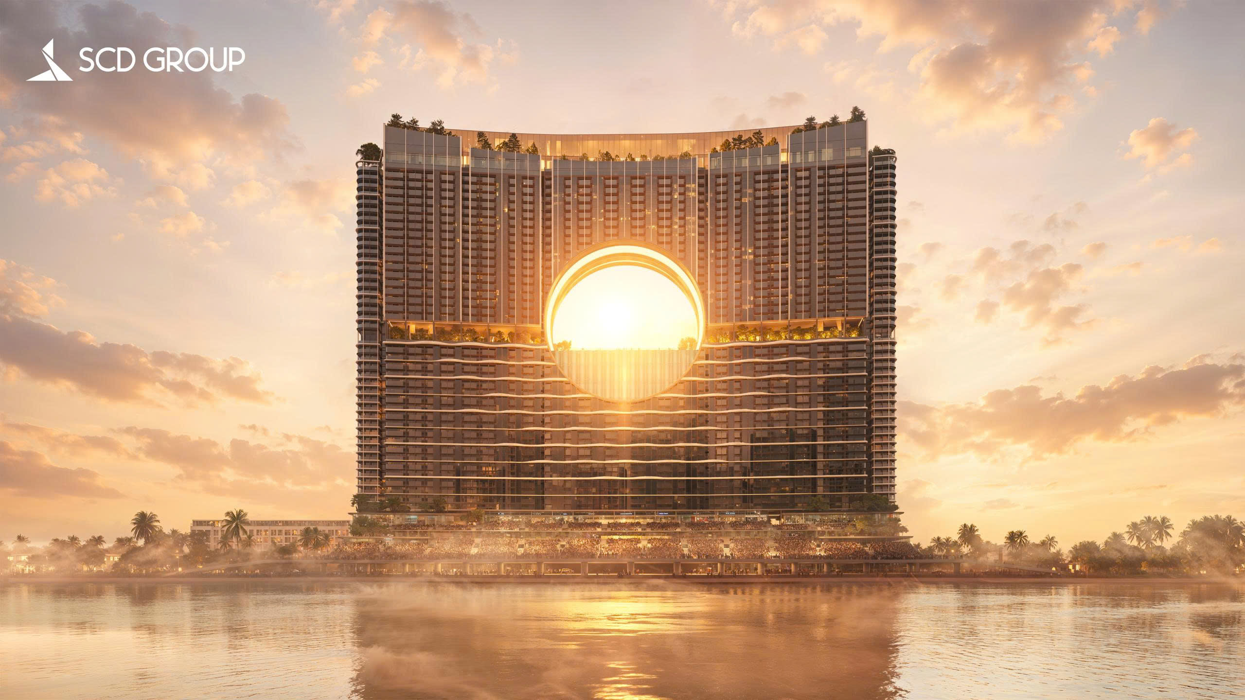Moon Gate – Kiệt tác kiến trúc biểu tượng, nâng tầm diện mạo đô thị Đà Nẵng. Ảnh: Sun Property.