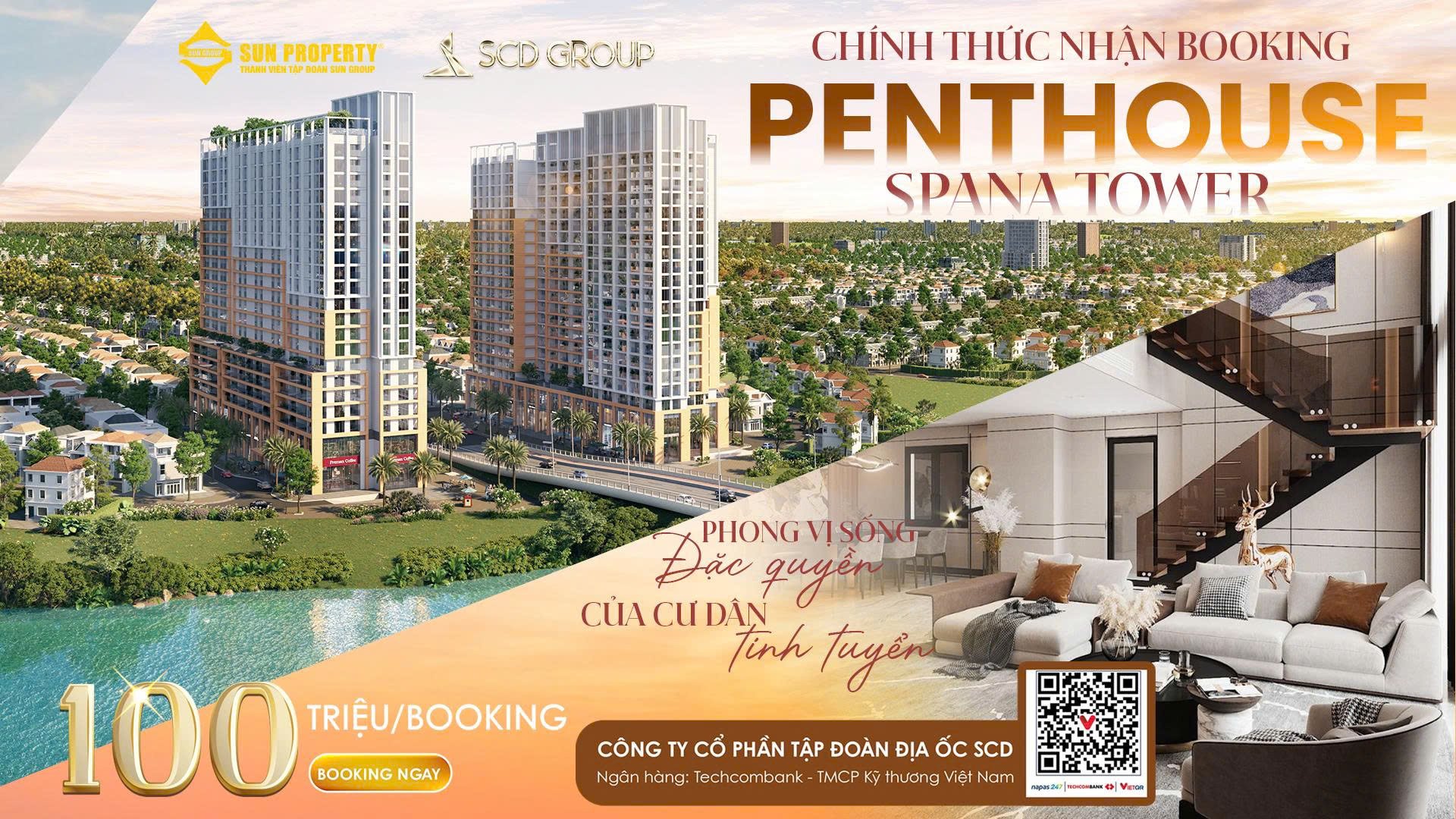 Penthouse Spana Tower chính thức nhận booking - Phong vị sống đặc quyền của cư dân tinh hoa