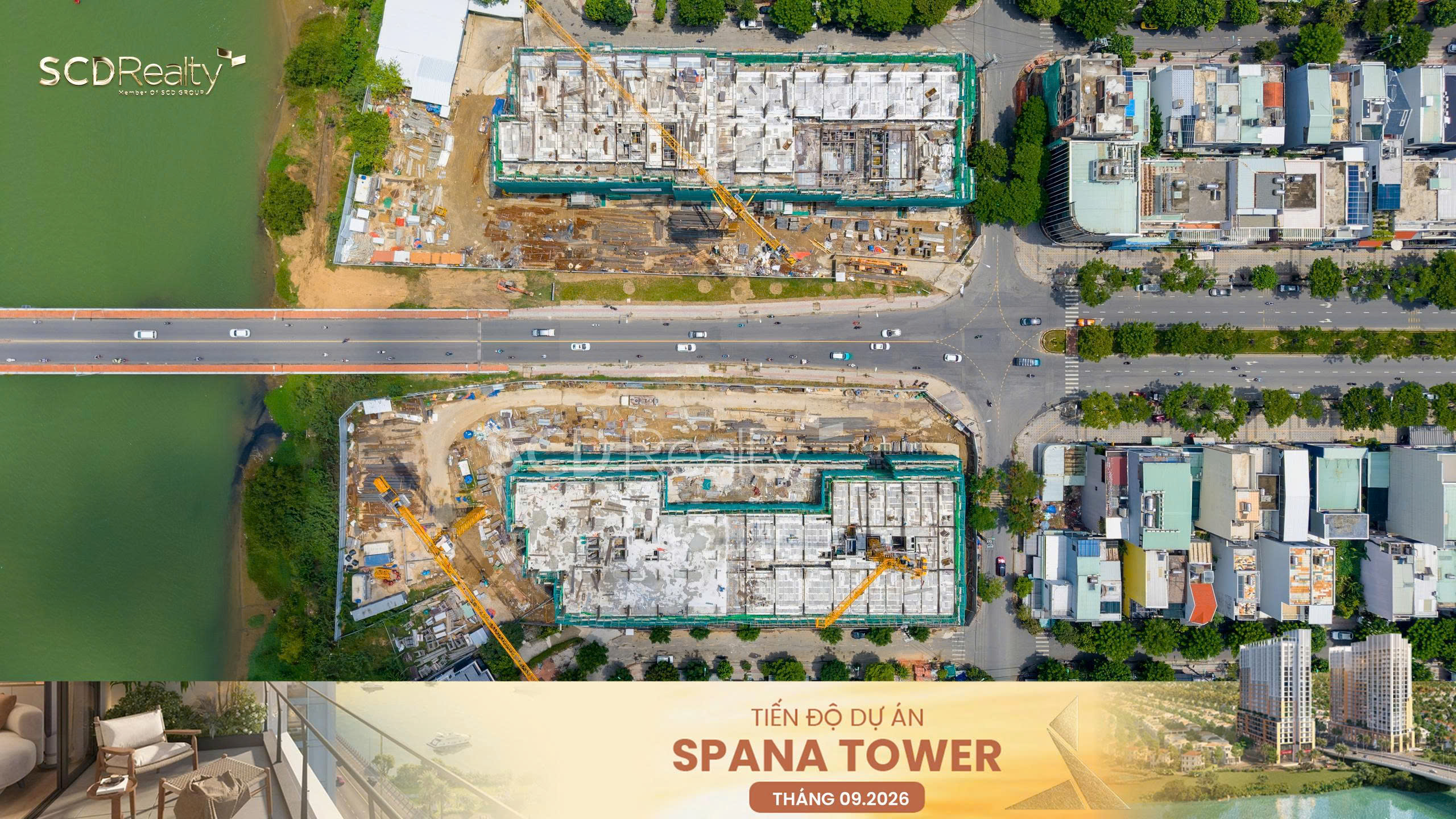 Cập nhật tiến độ Spana Tower tháng 9/2026.